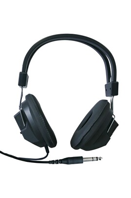 Casque audio GENERIQUE Casque Stéreo Réglable avec oreillettes rembourrée-  Jack 6.35mm Cordon 1.7m