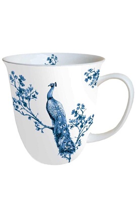 Tasse et Mugs Expo Ambiente AMBIENTE Tasse en Porcelaine Fine blanche -  Libellules - Hauteur 11 cm - Diamètre 10 cm - 0.4 L