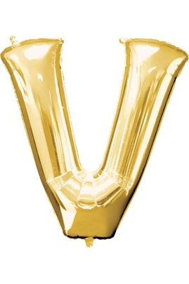 Ballon lettre en aluminium doré de 33 cm