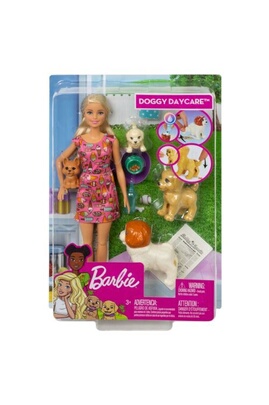 Barbie Coffret Poupee et ses 4 Chiens, dont 2 Figurines qui Peuvent Faire  leurs Besoins, Accessoires Inclus, Jouet pour Enfant, FXH08 Exclusivité sur
