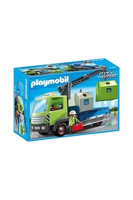 Playmobil PLAYMOBIL City Action 6109 Camion avec grue et conteneurs à verre