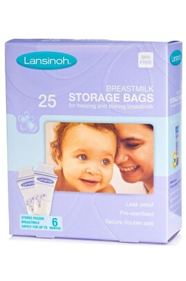 Sachets de conservation du lait maternel LANSINOH - Pack de 25