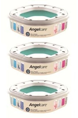 Starter Pack Poubelle à couches Dress Up + 3 recharges Blanc de Angelcare,  Angelcare : Aubert