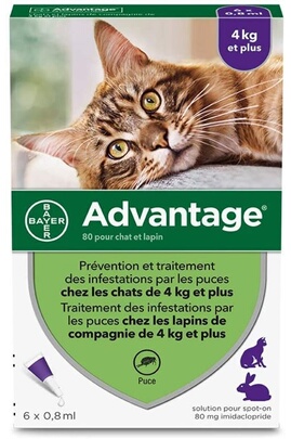 GENERIQUE ADVANTAGE Anti-Puce pour chat - 4 kg et plus