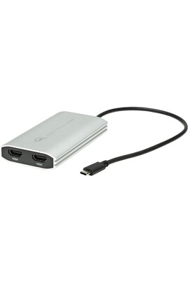 Adaptateur double port USB-C vers HDMI et USB-C (F) de la série