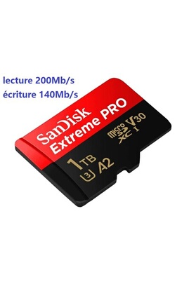 Carte mémoire SanDisk Extreme PRO 128Go, 200MB/s