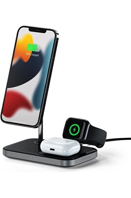 Chargeur sans fil 3 en 1 15W magsafe pour smartphone / Airpods et Apple  watch - noir