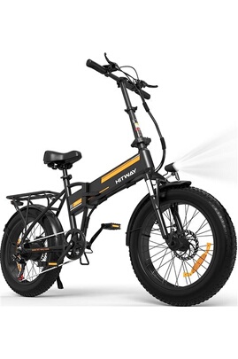 Vélo électrique Hitway Vélo électrique E-Bike 20 x4.0 Fat Tire, pliable,  moteur 250W, batterie amovible 36V 12Ah, EBike Ville
