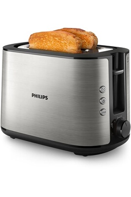 Grille pain Philips Viva Collection HD2650 Full metal - Grille-pain - 2  tranche - 2 Emplacements - acier inoxydable