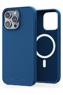 Coque en tissage fin avec MagSafe pour iPhone 15 Pro - Bleu