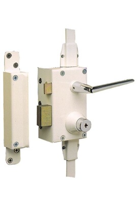 Serrure de porte Bricard mécanisme - 3 points en applique - verticale à  fouillot droite-1101021