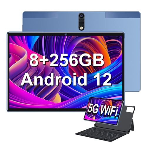 Tablette tactile Vanwin Tablette Tactile S18(WiFi) 10,36 Pouces Android 12,  8 Go RAM + 256 Go ROM-1 To Extensible Octa-Core Tablette Avec WiFi-6  7000mAh Bleu