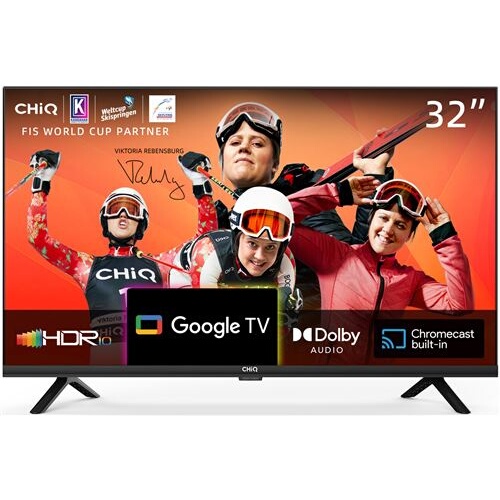 TV LED CHiQ Smart TV L32H7G 32 pouces HDR Google TV Télécommande à