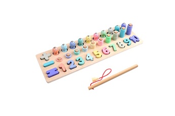 Autre jeux éducatifs et électroniques AUCUNE Jouets en bois pour enfants digital matching fishing board christamas gift toys