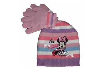 Déguisement enfant Guizmax Bonnet gants minnie mouse rose taille 52 disney enfant