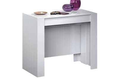 Table Fores Table Console Extensible 10 Places Multiposition Blanche Maison Cuisine 004580bo Darty
