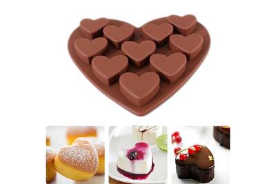 Plat Moule Generic 2pcs Amour En Forme De Coeur En Silicone Fondant Gateau Moules Moule Chocolat Cookinng Mold 133 Darty