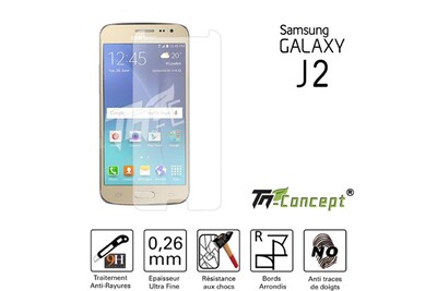 Protection Ecran Smartphone Tm Concept Samsung Galaxy J2 15 Verre Trempe Crystal Darty