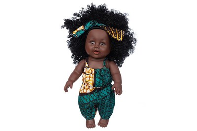 Jouets Educatifs Aucune Bebe Noir Africain Mignon Boucle 35cm Vinyle Bebe Jouet Multicolore Darty