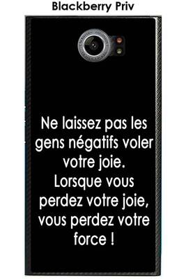 Coque Smartphone Onozo Coque Blackberry Priv Design Citation Les Gens Negatifs Texte Blanc Fond Noir Darty