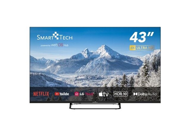 TV LED Smart Tech TV LED 4K UHD 43' (108 cm) Smart TV Web OS-43UW02V- Netflix, Prime Video, Youtube - 3xHDMI - 2xUSB - MEMC- DOLBY Audio