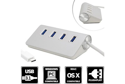 JimdonHC Hub USB 3.0 7 Ports LED Portable Haute Vitesse Surface Pro Compatible avec IMac Pro PS4 et Notebook PC MacBook Air Mac Mini/Pro 