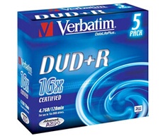 DVD+R 4,7 Go x 5