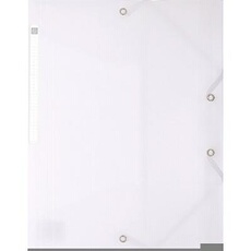 Chemise Exacompta - Chemise à élastiques Polypro 3 rabats Chromaline 5/10ème Blanc