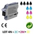 Cartouche compatible Brother LC1100, Brother LC980 - pack de 4 - noir Cartouche compatible Brother LC1100, Brother LC980 - pack de 4 - noir