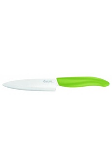 couteau kyocera couteau d'office, lame blanche 11 cm manche vert