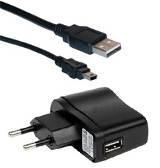 Alimentation Secteur USB - Chargeur Secteur USB avec Cable GPS USB pour GPS Garmin Zumo 550 Deluxe - Europe