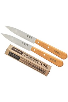 couteau generique set 2 couteaux office opinel n 102 lame 10 cm acier carbone