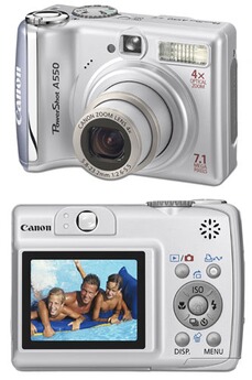 Appareil photo compact Canon PowerShot A550 Powerplus