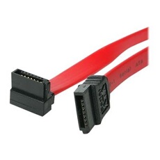 Cable Serial ATA SATA vers SATA a angle droit 15 cm - Câble SATA - Serial ATA 150/300/600 - SATA (R) pour SATA (R) - 15.24 cm - connecteur coudé -