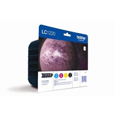 LC1220VALBP - Pack de 4 - noir, jaune, cyan, magenta - original - blister - cartouche d'encre - pour Brother DCP-J525W, DCP-J725DW, DCP-J925DW; MyMio