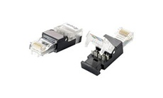 equip - Connecteur de réseau - RJ-45 (M) - non blindé - CAT 5e - noir (pack de 2)