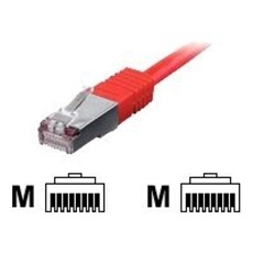 equip - Cordon de raccordement - RJ-45 (M) pour RJ-45 (M) - 1 m - SFTP - CAT 6a - sans halogène, moulé, bloqué - rouge