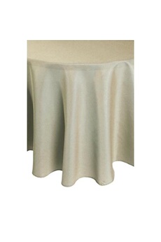 plat / moule generique nappe ronde - anti tâches- 180cm - beige - polyester