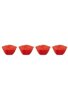 accessoire de cuisine generique zak designs 0078-520 jacks rose boite de 4 dessous de plats modulables rose rouge