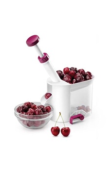 accessoire de cuisine metaltex dénoyauteur cherry à cerises et à olives blanc - - blanc - plastique