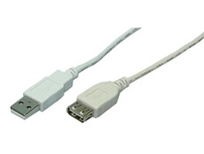 Rallonge USB 2.0 LogiLink prise mâle femelle Gris 2m (CU0010)