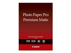 Canon Pro Premium PM-101 - Mat lisse - 310 micromètres - A3 (297 x 420 mm) - 210 g/m² - 20 feuille(s) papier photo - pour PIXMA PRO-1, PRO-10,