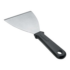 Spatule plancha inox 10x11,5 cm - - Noir - Inox