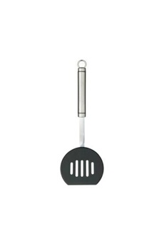 ustensile de cuisine kitchen craft professional spatule ajouree anti-adhesive en inox a manche ovale