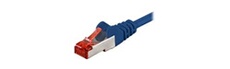goobay - Câble réseau - RJ-45 (M) pour RJ-45 (M) - 1 m - pairs in metal foil (PiMF) - CAT 6 - sans halogène, moulé - bleu