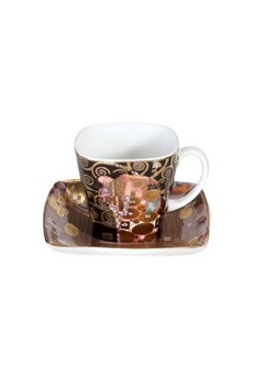 vaisselle goebel 66884743 tasse à espresso avec sous-tasse motif épanouissement gustav klimt