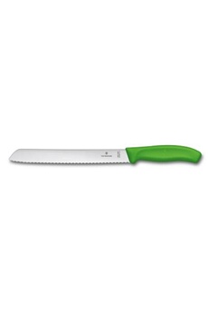 couteau generique couteau à pain lame 21cm manche fibrox vert victorinox 6.8636.21l4