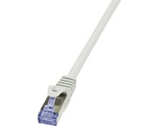 LogiLink PrimeLine - Cordon de raccordement - RJ-45 (M) pour RJ-45 (M) - 1 m - SFTP, PiMF - CAT 6a - sans halogène, moulé, sans crochet - gris