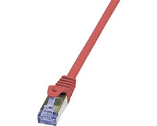 LogiLink PrimeLine - Cordon de raccordement - RJ-45 (M) pour RJ-45 (M) - 3 m - SFTP, PiMF - CAT 6a - sans halogène, moulé, sans crochet - rouge