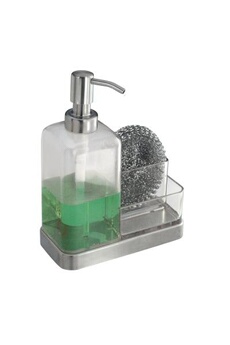 ustensile de cuisine generique distributeur de savon et porte éponge transparent - interdesign - vaisselle et nettoyage